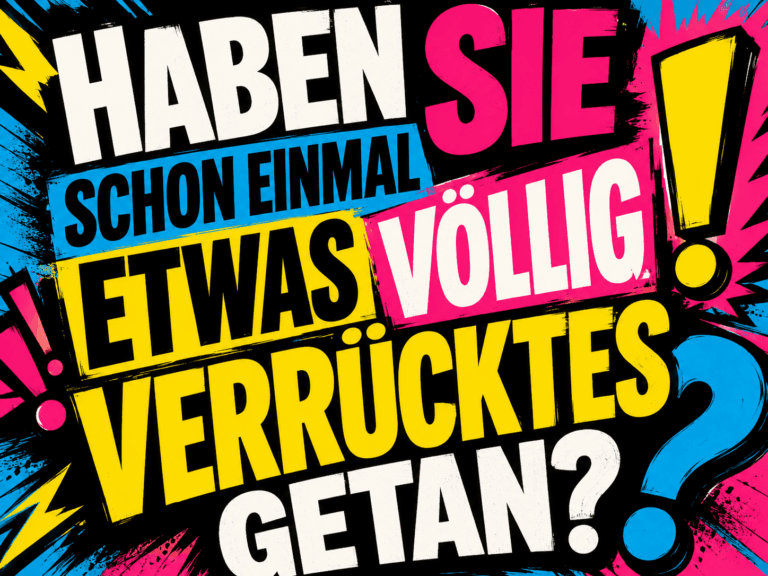 Haben Sie schon einmal etwas völlig Verrücktes getan?