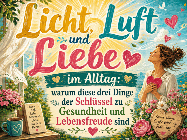 Licht, Luft und Liebe im Alltag: warum diese drei Dinge der Schlüssel zu Gesundheit und Lebensfreude sind